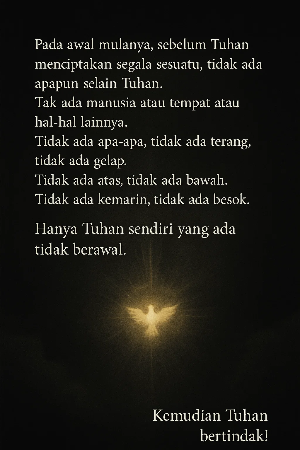 Ketika Tuhan menciptakan segala sesuatu - 6